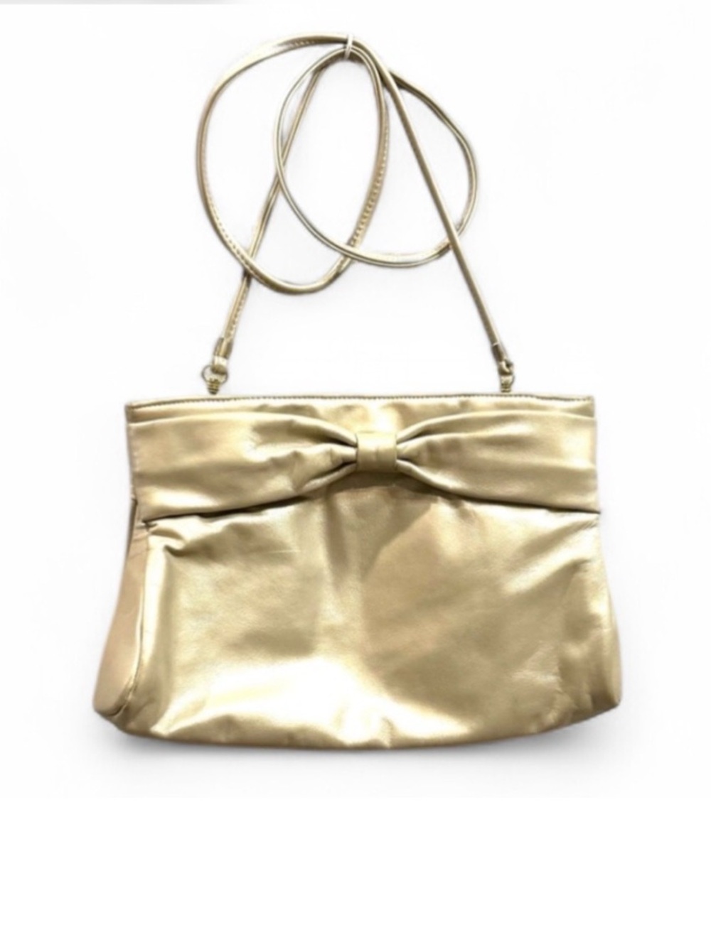 Gold Bow-Accent Crossbody Bag - Women